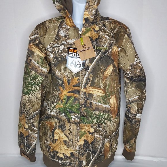 'MEG.OUTDOORS' HUNT-GEAR INSULATED HOODIE CAMO COAT 'REALTREE EDGE' FULL-ZIP - Picture 16 of 16